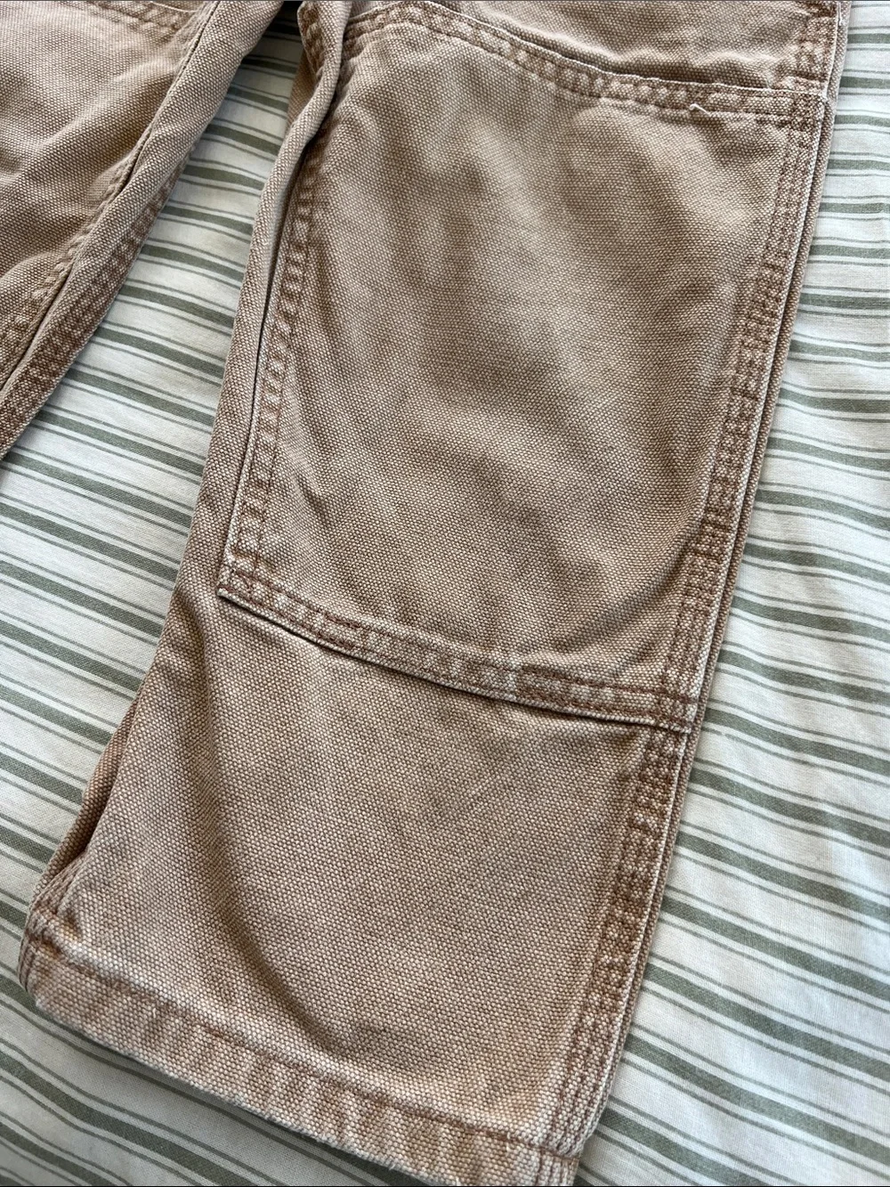 Carhartt Brown Kids Canvas Overalls with Pocket Patch